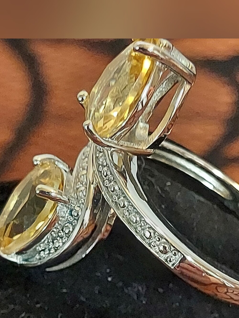 NWT Brazilian Citrine 2.75 CTW Sterling Silver Ring Size 9 - Picture 3 of 5
